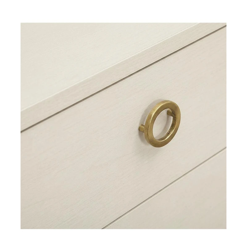Sauder Grand Coast Desk, Dove Linen finish