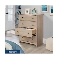 Sauder River Ranch 4-Drawer Bedroom Chest, Harvest Walnut Finish