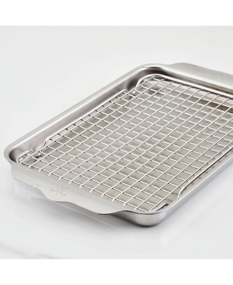 Hestan Provisions Oven Bond Try-ply Quarter Sheet Pan with Rack