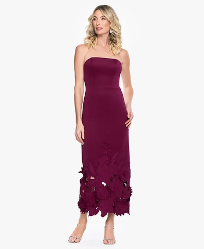 Betsy & Adam Women's Strapless Fitted Column Gown
