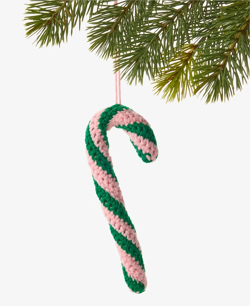 Holiday Lane Merry Magic Knitted Candy Cane Ornament, Macy's Exclusive