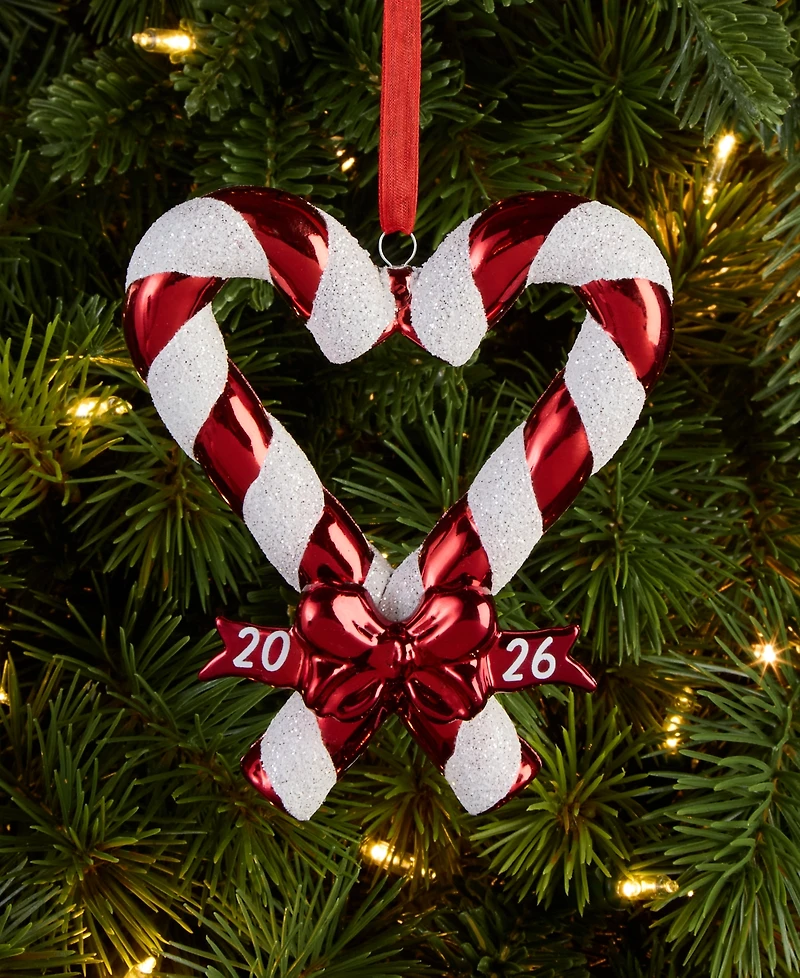 Holiday Lane Our First Christmas 2025 Candy Cane Heart Ornament, Macy's Exclusive