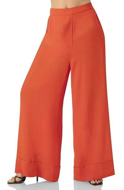 Ivonne Women's Light Weight Wide-Leg Straight Pants