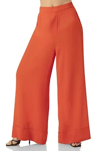 Ivonne Women's Light Weight Wide-Leg Straight Pants