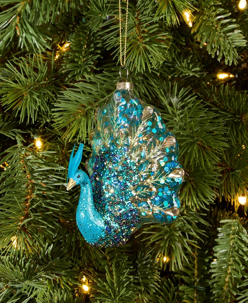 Holiday Lane Peacock Ornament, Macy's Exclusive