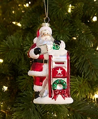 Holiday Lane Macy's Santa With Mailbox Ornament, Macy's Exclusive