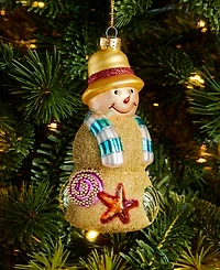 Holiday Lane Florida Beach Snowman Ornament, Macy's Exclusive