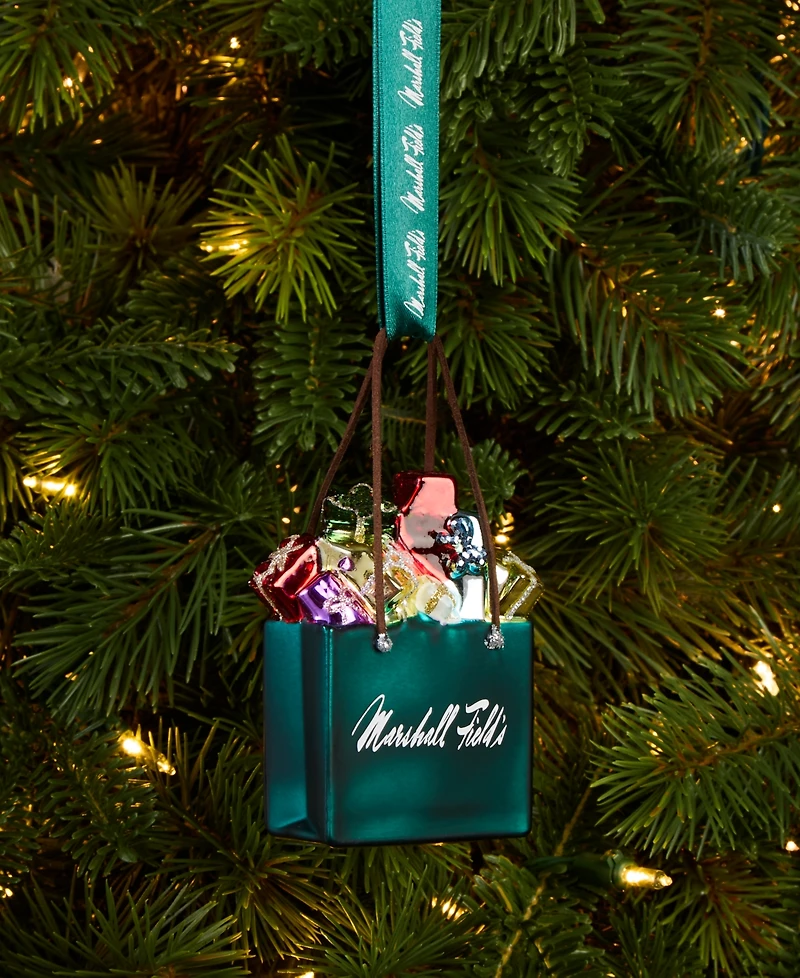 Holiday Lane Chicago Marshall Field's Shopping Bag Ornament, Macy's Exclusive