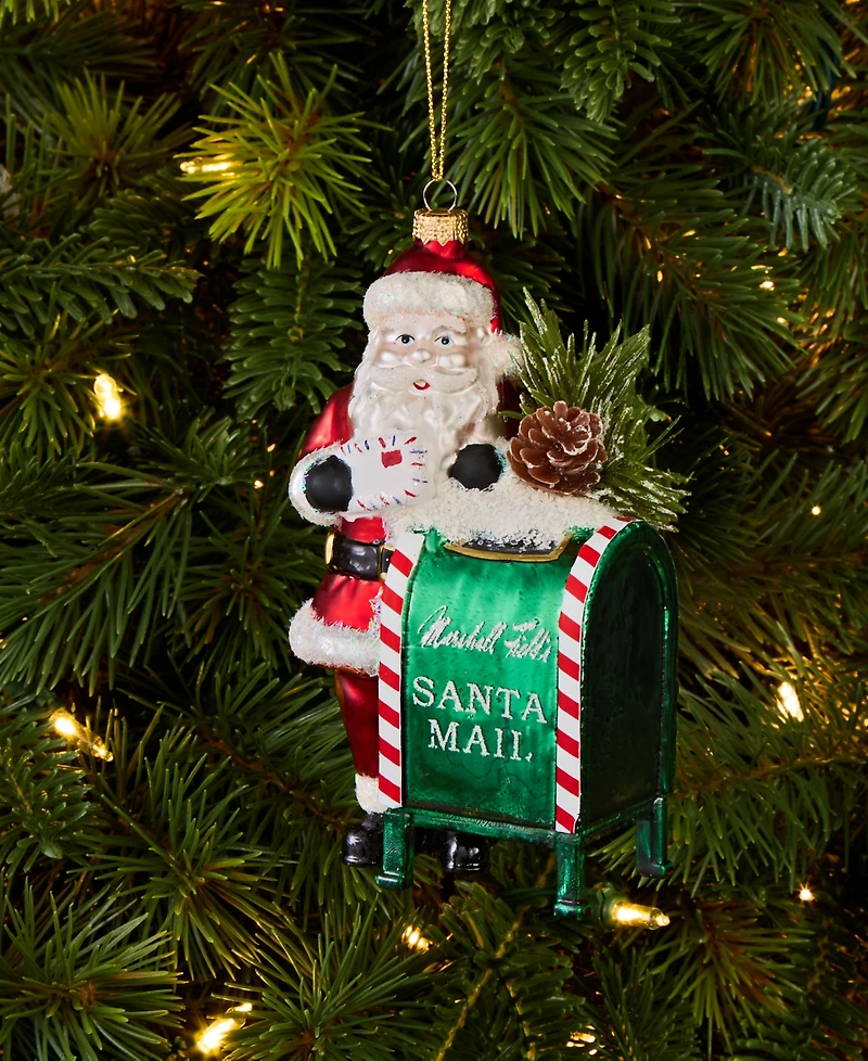 Holiday Lane Chicago Santa and Postbox Ornament, Macy's Exclusive