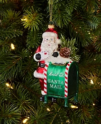 Holiday Lane Chicago Santa and Postbox Ornament, Macy's Exclusive