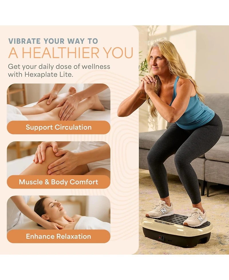 LifePro Mini Vibration Plate Exercise Machine – Full Body Platform for Lymphatic Drainage, Back & Joint Pain Relief