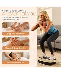 LifePro Mini Vibration Plate Exercise Machine – Full Body Platform for Lymphatic Drainage, Back & Joint Pain Relief