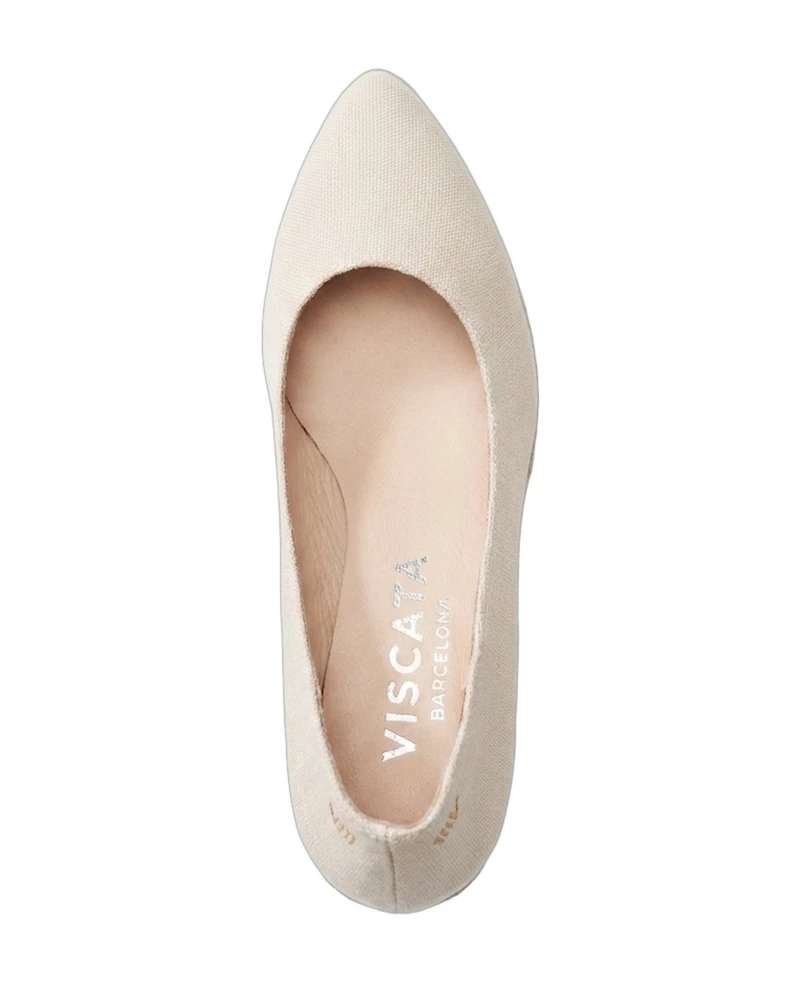 Viscata Roses Canvas U Cut Espadrille Wedges
