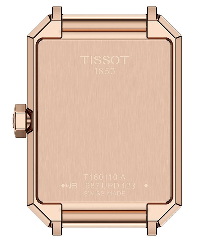 Tissot Women's Rose Gold Stainless Steel Bracelet Watch, 21.80mm
