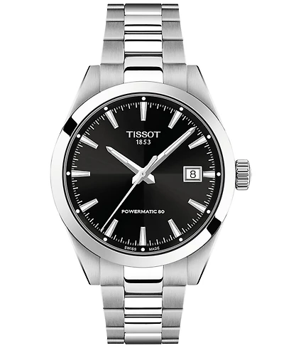 Tissot Men's Round Silver Stainless Steel Watch 38mm