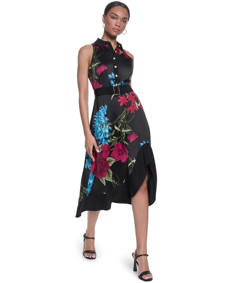 Karl Lagerfeld Paris Women's Printed Midi Dress