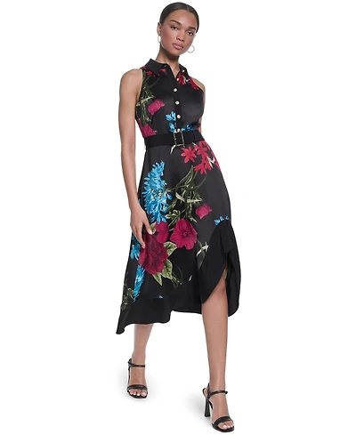 Karl Lagerfeld Paris Women's Printed Midi Dress