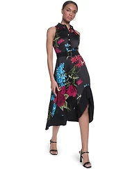 Karl Lagerfeld Paris Women's Printed Midi Dress