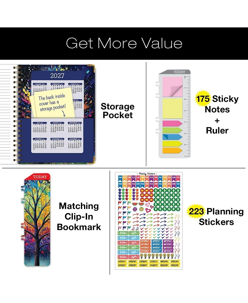 Gnuadz Hardcover Academic Planner 2026-2027 14-Month Daily Weekly Monthly Agenda
