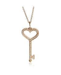Pre-Owned Tiffany & Co Rose Gold Diamond Heart Key Pendant
