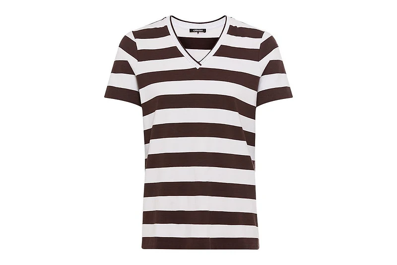 Olsen Women's Stripe V-Neck T-Shirt