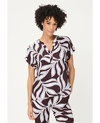Olsen Women's Dotted Leaf Blouse