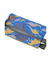 Deux par Deux Little Boy Dinosaur Graphic Durable Double-Compartment Pencil Case