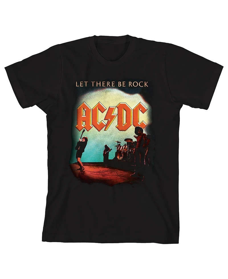 Ac/Dc Boys Youth Rock Let There Be Classic Vintage Acdc Shirt Graphic Tee-xl