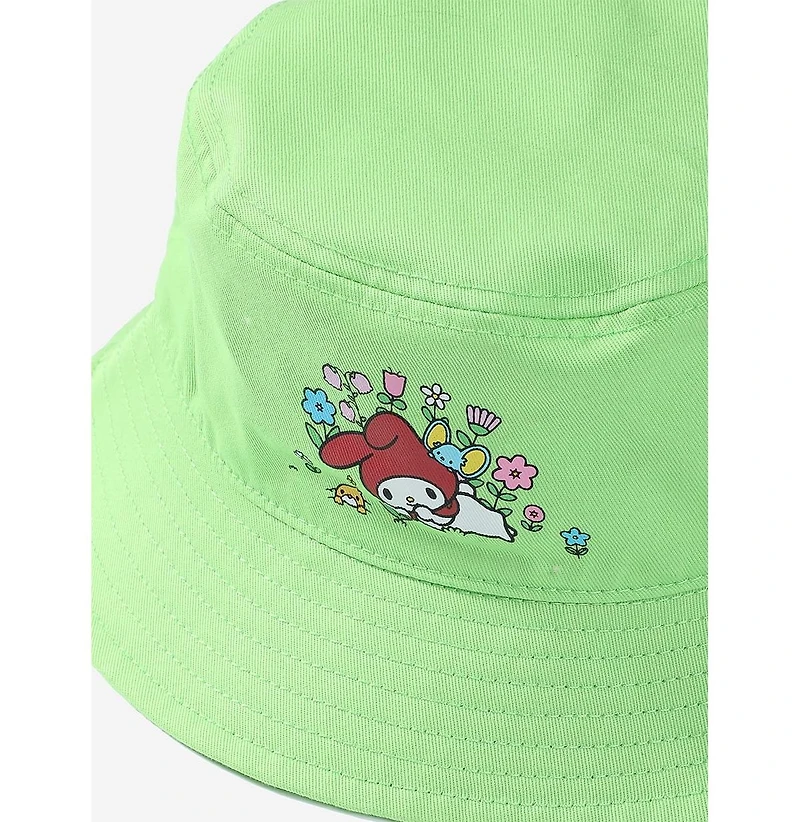 My Melody Men's Garden Party Adult Green Bucket Hat