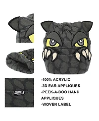 Godzilla Men's Peekaboo Claws Gray Cuff Beanie