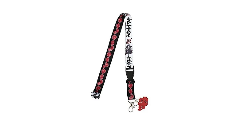 Itachi Uchiha Lanyard with Clear Id Sleeve and Keychain