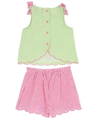 Rare Editions Girls' 2T-6X Sleeveless Top and Shorts, 2-Piece Set