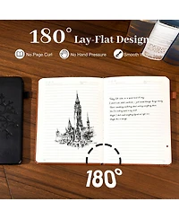 Gnuadz Leather Journal A5 Lined Notebook 320 Pages Hardcover