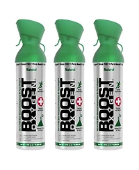Boost Oxygen 3 Pack Large 10L Natural Portable Pure Canned Oxygen, Flavorless