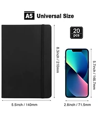 Gnuadz Lined Journal Notebooks A5 Hardcover Pu Leather Wide Ruled