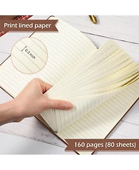 Gnuadz Lined Journal Notebooks A5 Hardcover Pu Leather Wide Ruled