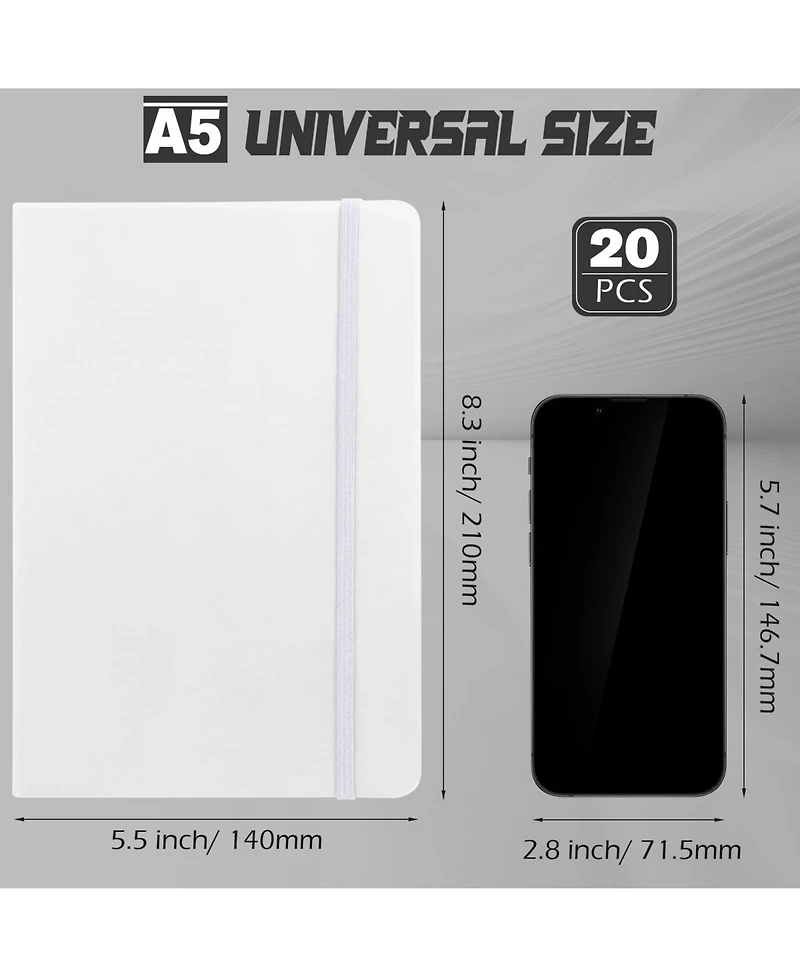 Gnuadz Lined Journal Notebooks A5 Hardcover Pu Leather Wide Ruled