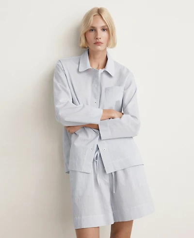 Mango Women's Cotton Striped Pajama Top