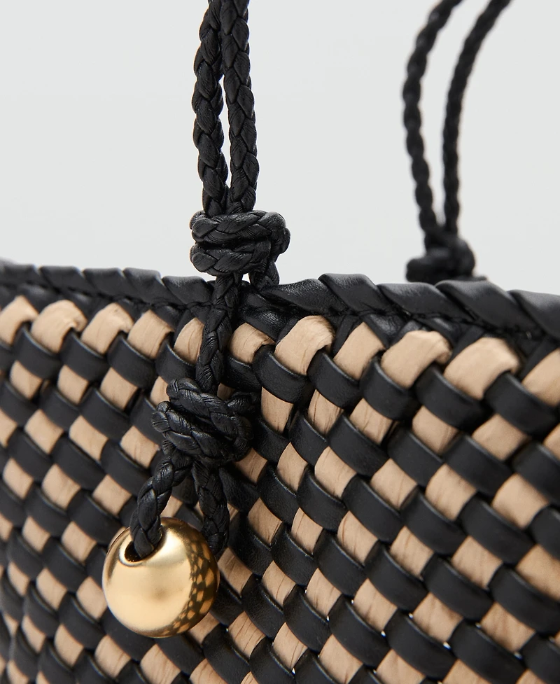 Mango Women's Natural Fiber Tote Bag