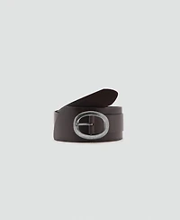 Mango Women's Leather Obi Belt