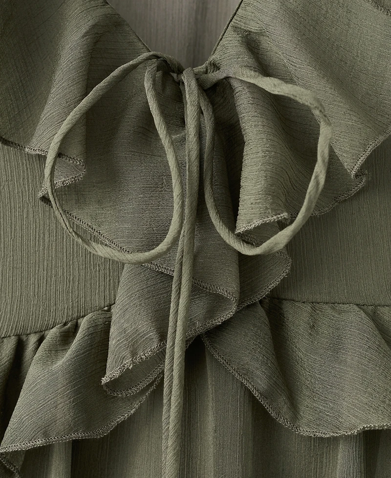 Mango Women's Ruffles Flowy Dress
