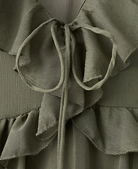 Mango Women's Ruffles Flowy Dress