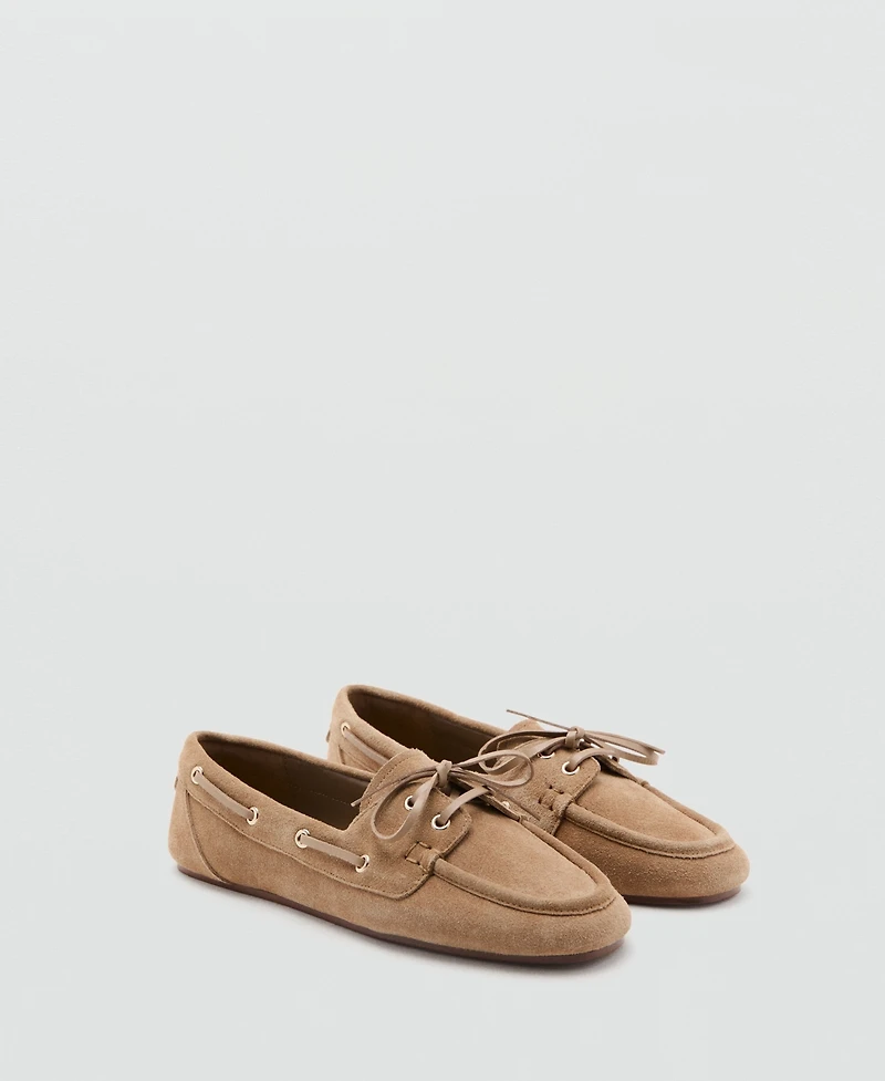 Mango Women's Suede Driving Shoes