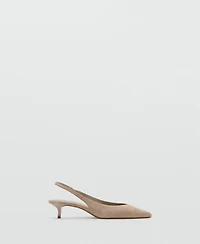 Mango Women's Kitten-Heel Suede Shoes