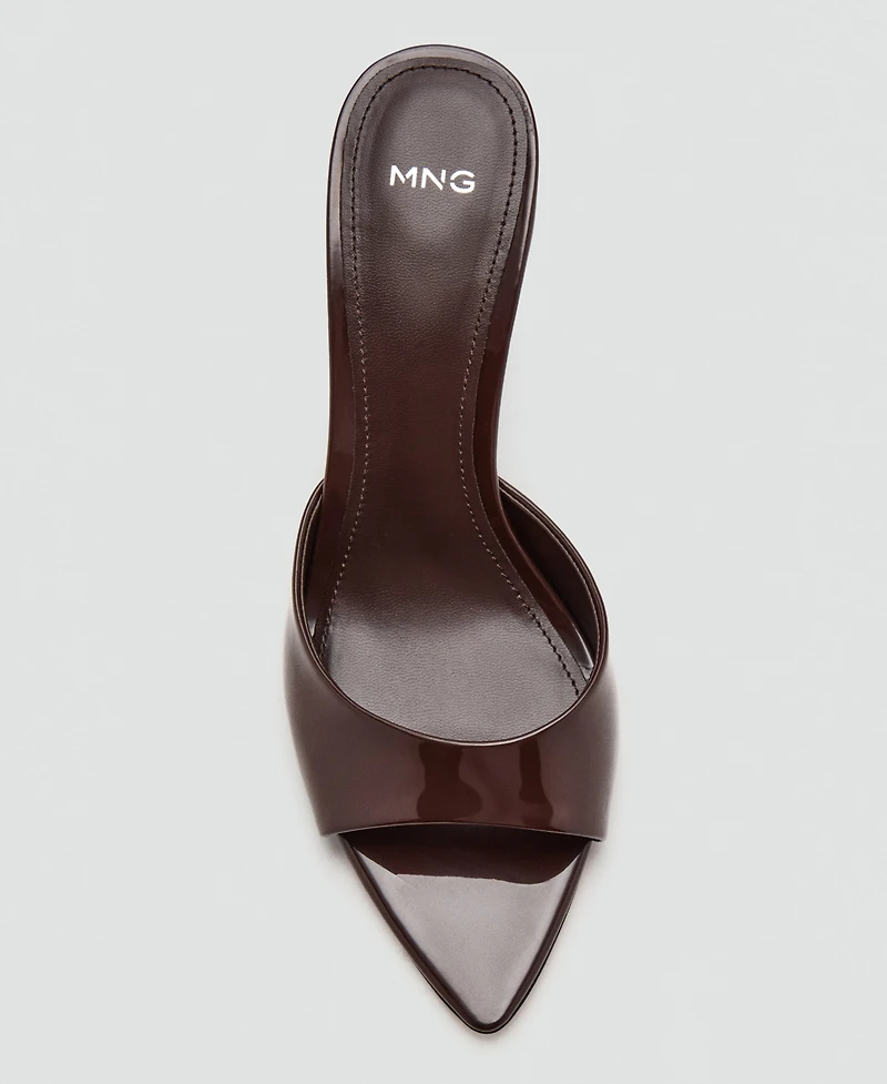 Mango Women's Patent Leather Effect Heeled Sandals