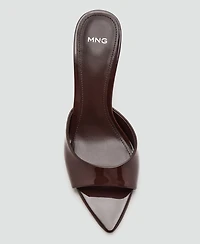 Mango Women's Patent Leather Effect Heeled Sandals