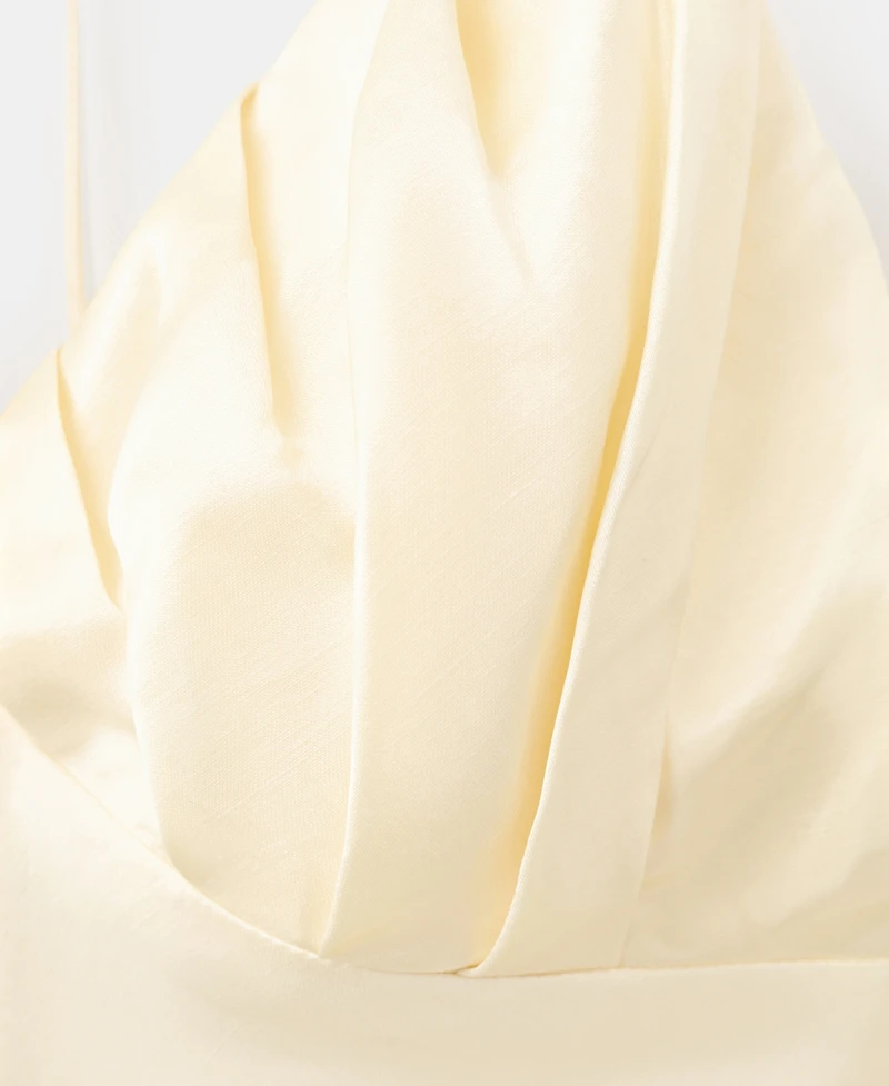 Mango Women's Satin V-Neck Dress