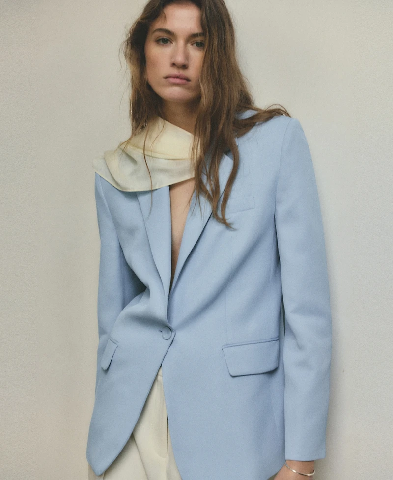 Mango Women's Straight-Fit Suit Blazer