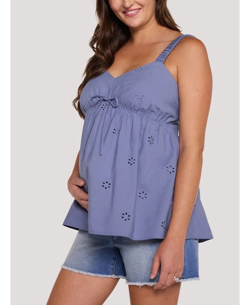 Motherhood Maternity Scrunch Strap Woven Cami