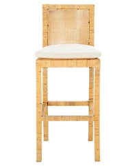 Safavieh Tojo Cane Bar Stool With Cushion